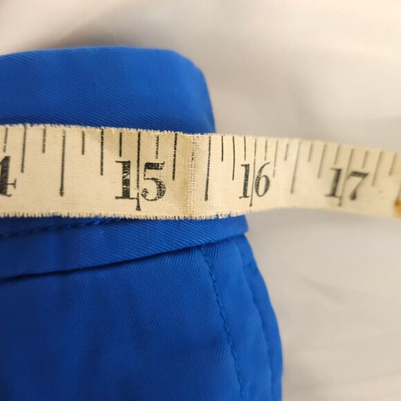 Talbots Womens 2P Petite 31x6 Blue Flat Front Relaxed Fit Chino Khaki Shorts - Picture 5 of 7